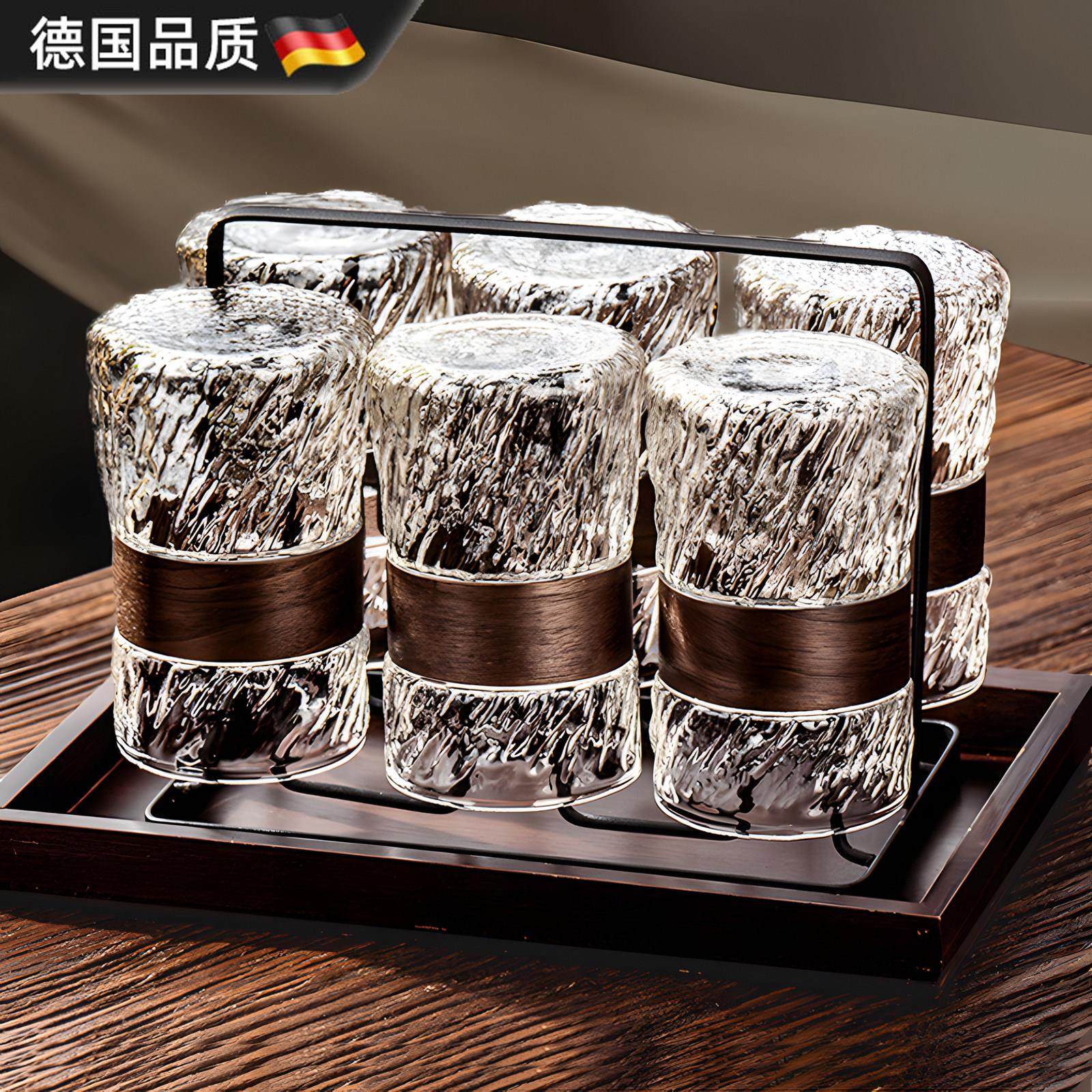 德国浮雕玻璃水杯套装家用耐高温高硼硅茶杯高颜值大容量玻璃杯子,餐饮具,玻璃杯,淘宝优惠券,粉丝福利购,淘宝优惠卷