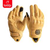 BSDDP机车真皮手套夏季 骑行覆古巡航骑士机车男女透气防风四季