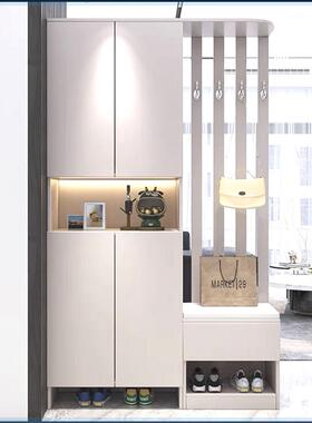 入口柜，鞋柜，屏风一体，现代，简约，轻奢，高端家居客厅，衣帽