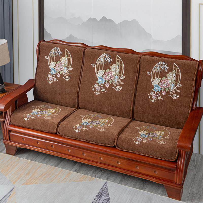 实木沙发垫带靠背加厚海绵中式红木沙发坐垫联邦椅垫木质沙发垫子