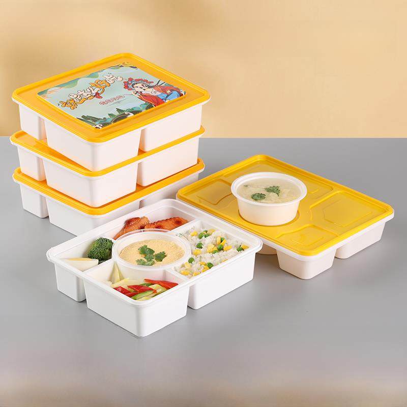 加厚一次性餐盒四格五六格快餐饭盒外卖打包简餐盒娘舅同款便当盒,餐饮具,一次性餐盒,淘宝优惠券,粉丝福利购,淘宝优惠卷