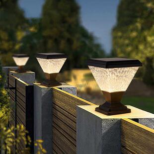 太阳能柱头灯户外防水花园庭院灯围栏栅栏围墙灯阳台露台小柱子灯