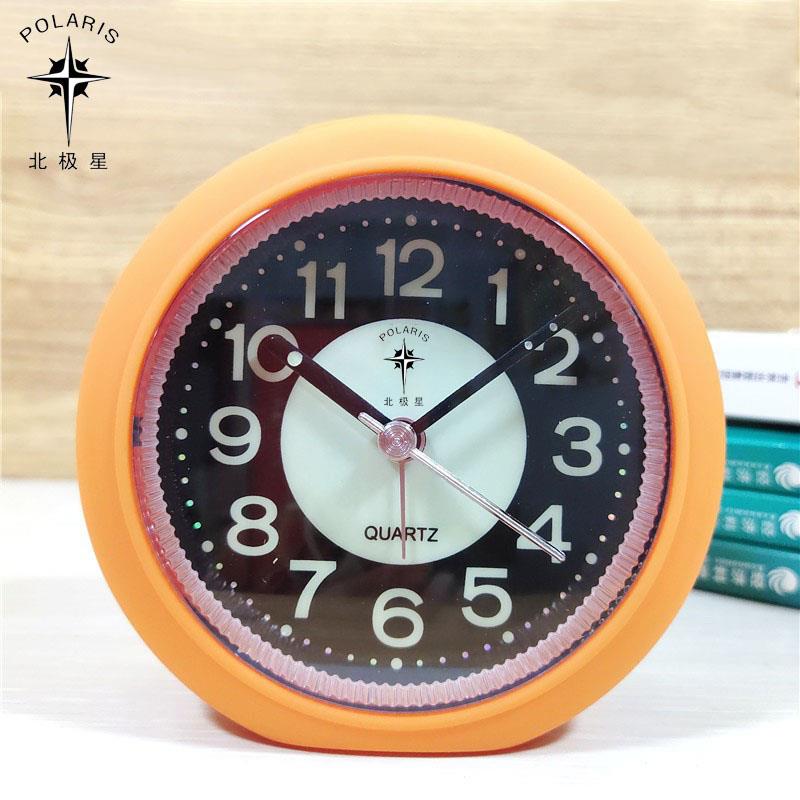 北极星夜光静音闹表学生床头钟 钟简约创意大字体儿童卧室夜灯小