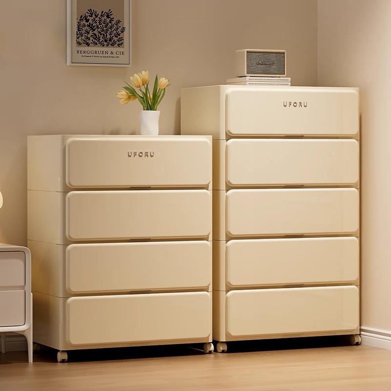 【香港】储物柜多层抽屉式免安装床头五抽屉储物架塑料加厚