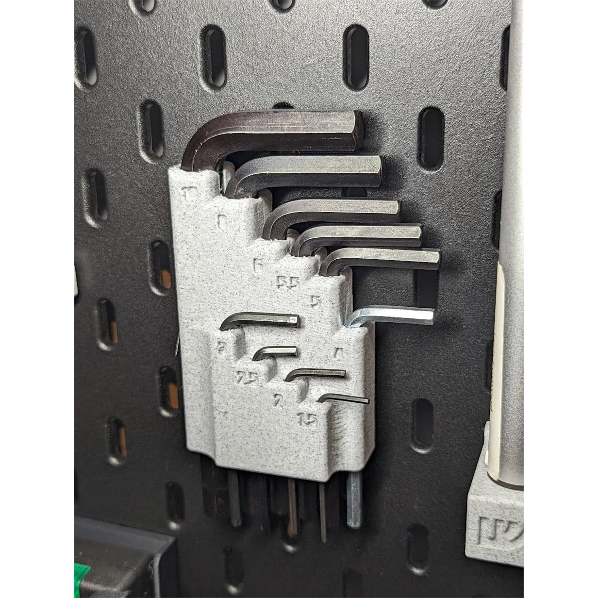 穿孔板配件工具六角扳手储物支架家用免冲孔挂钩