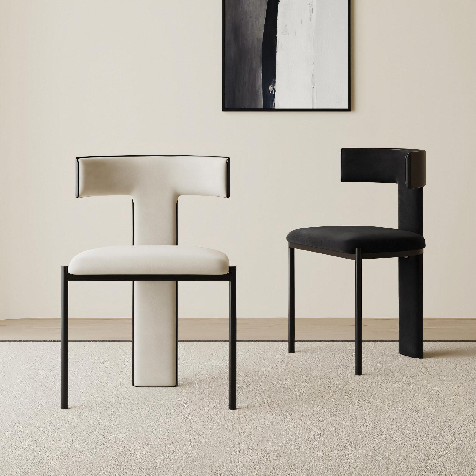 意式设计师餐椅家用轻奢书桌化妆凳极简实木餐桌椅子高级感中古风