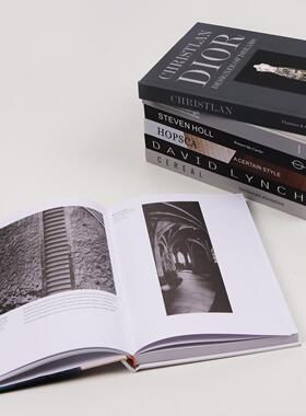 软装硬壳英文真书样板房书中号杂志创意彷真装饰书可翻页书籍摆件