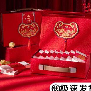 彩礼钱盒子高端订婚礼金现金定亲提亲下聘10万 装 聘金礼盒箱空盒
