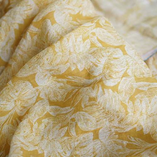 山冶【苎麻-宽1.36】100支文艺碎花薄面料春夏女衬衫上衣连衣裙布