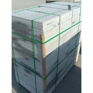 花岗岩芝麻白火烧板芝麻灰大理石地铺石浅灰石材铺路人行步道石板