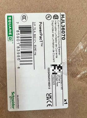 PowerPact断路器，型号HJL36070，三相7议价