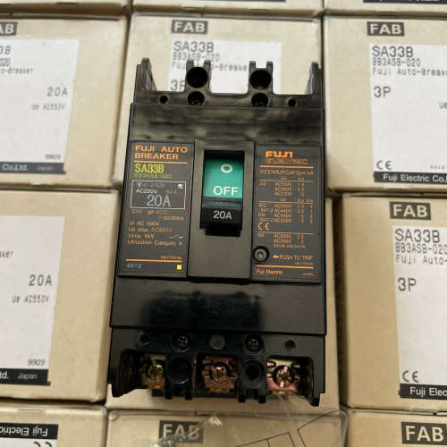 富士三相空气开关SA33B，20A，3P，AC220V，日本议价