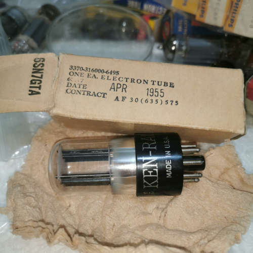 6SN7GT电子管美国Ken制造测试指标原盒平衡，特议价