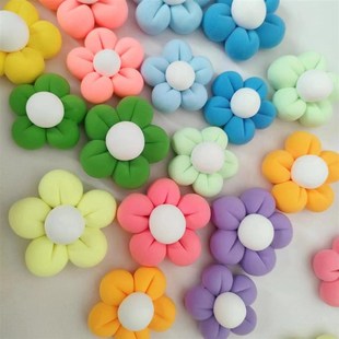 镜子装饰成品黏土花朵画框改造diy轻黏土手工花超轻黏土小花朵