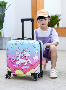 儿童拉杆箱定f制卡通行李箱宝宝可坐20寸登机箱万向轮旅行箱3D男