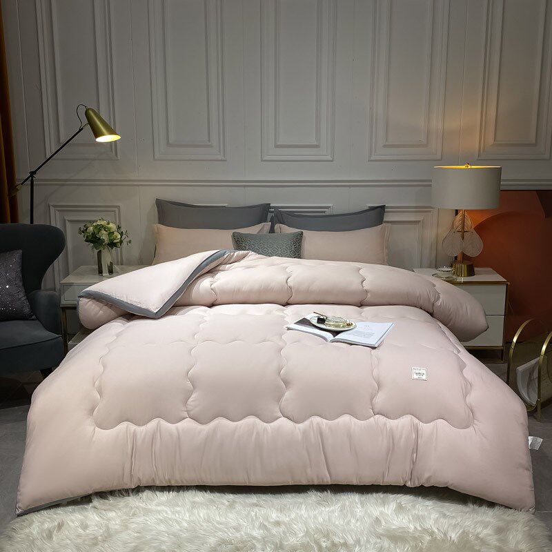 新款日式立体冬被春秋被水洗棉加厚保暖化纤被子被芯礼品被