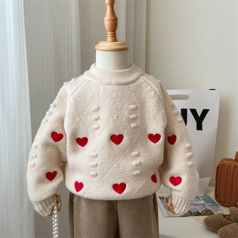 女童毛衣冬季2024新款洋气小童圆领针织衫外穿加绒加厚保暖打底衫,童装/婴儿装/亲子装,毛衣/针织衫,淘宝优惠券,粉丝福利购,淘宝优惠卷
