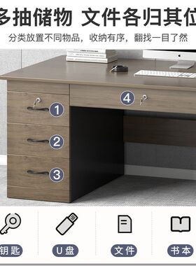 办公桌单位机关办公室职员桌椅组合教师单人写字台学生学习电脑桌