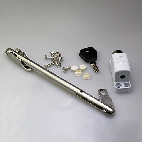 窗户防盗锁扣断桥铝铝合金塑钢门窗限位锁小孩儿童安全锁配件