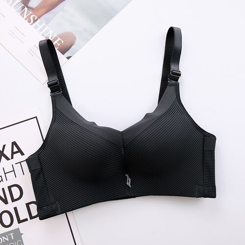 加肥大码95D100B聚拢收副乳全罩杯防下垂内衣女大胸显小薄款文胸