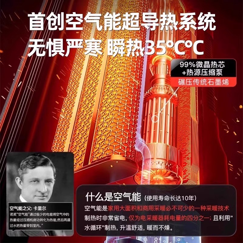 石墨烯取暖器家用节能省电暖风机2024新款小太阳婴儿洗澡电暖气76