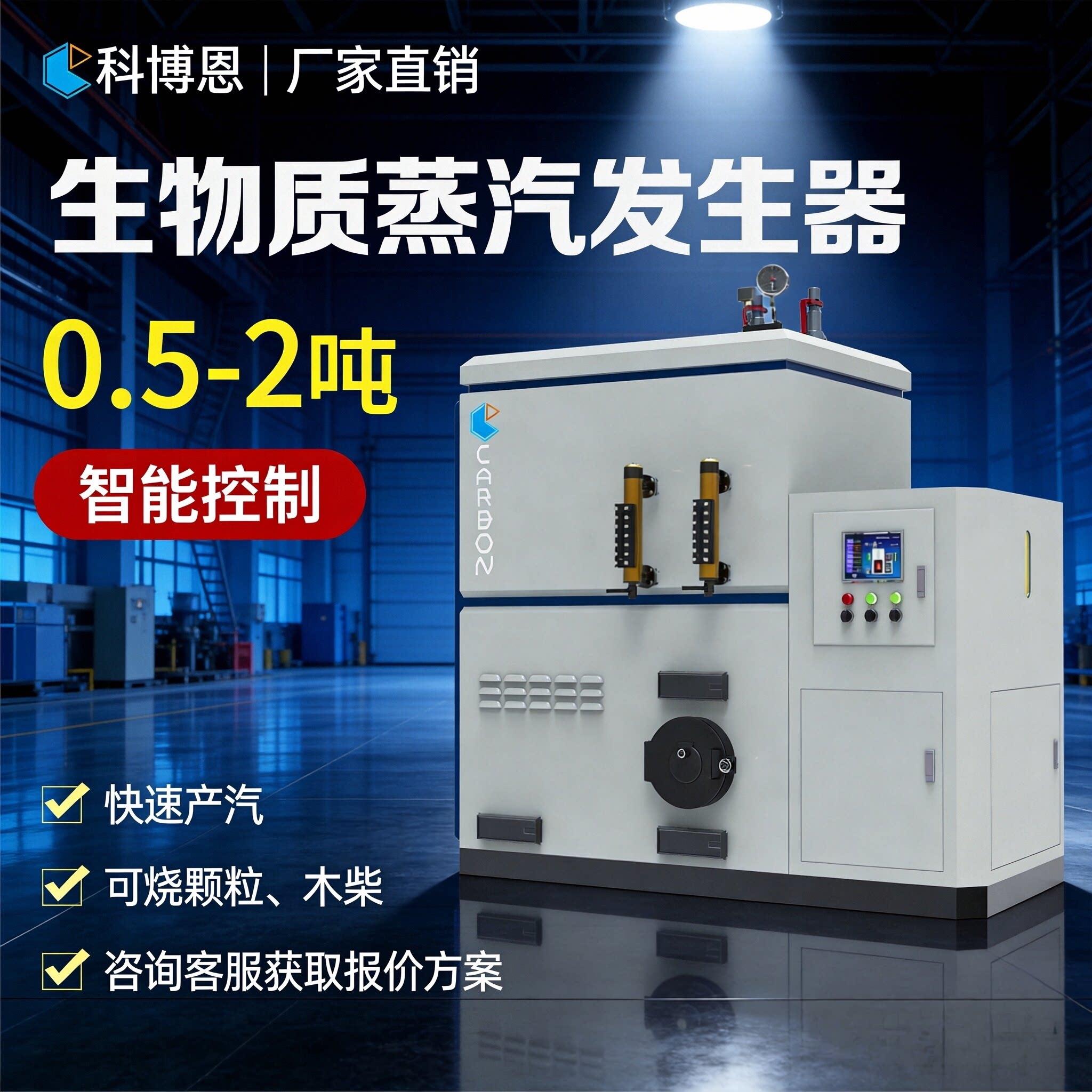 科博恩生物质蒸汽产生器 免检1吨蒸气锅炉全自动商用工业柴煤两用