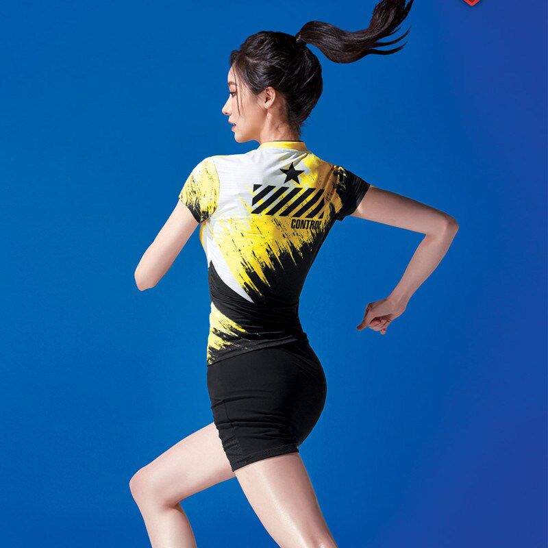2022新款韩国羽l毛球服套装男女款上衣短袖速干网球运动服比赛队