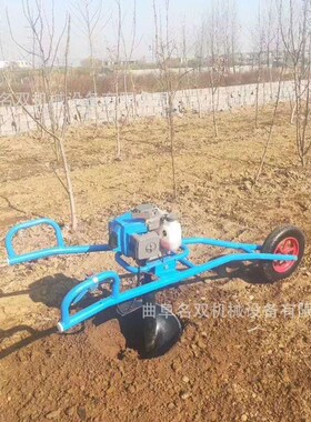 小型打洞钻f孔挖坑机 手提单双人打坑机篱笆埋桩打洞机