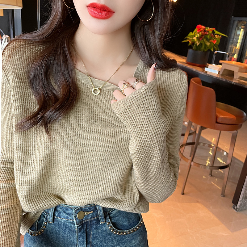 针织衫女内搭秋冬季高级感慵懒风上衣2023M新款打底衫爆款圆领毛