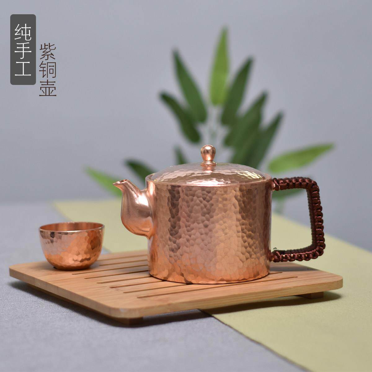 纯手工捶打铜壶纯铜茶壶加厚紫铜壶家用烧水泡茶壶铜制品茶具
