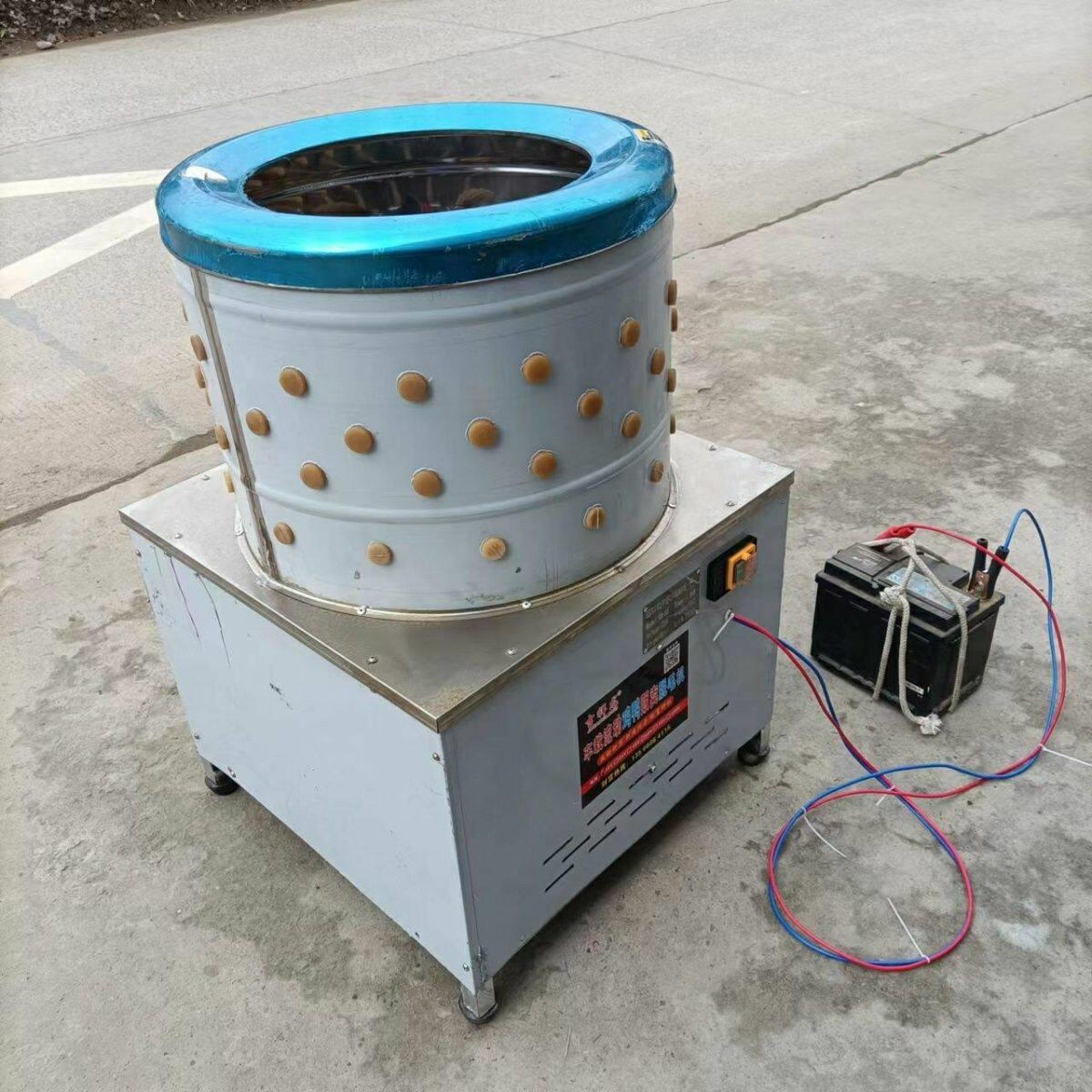 不锈钢电瓶鸡鸭脱毛机锂电拔毛机屠宰家禽脱毛机专利技术流动工厂