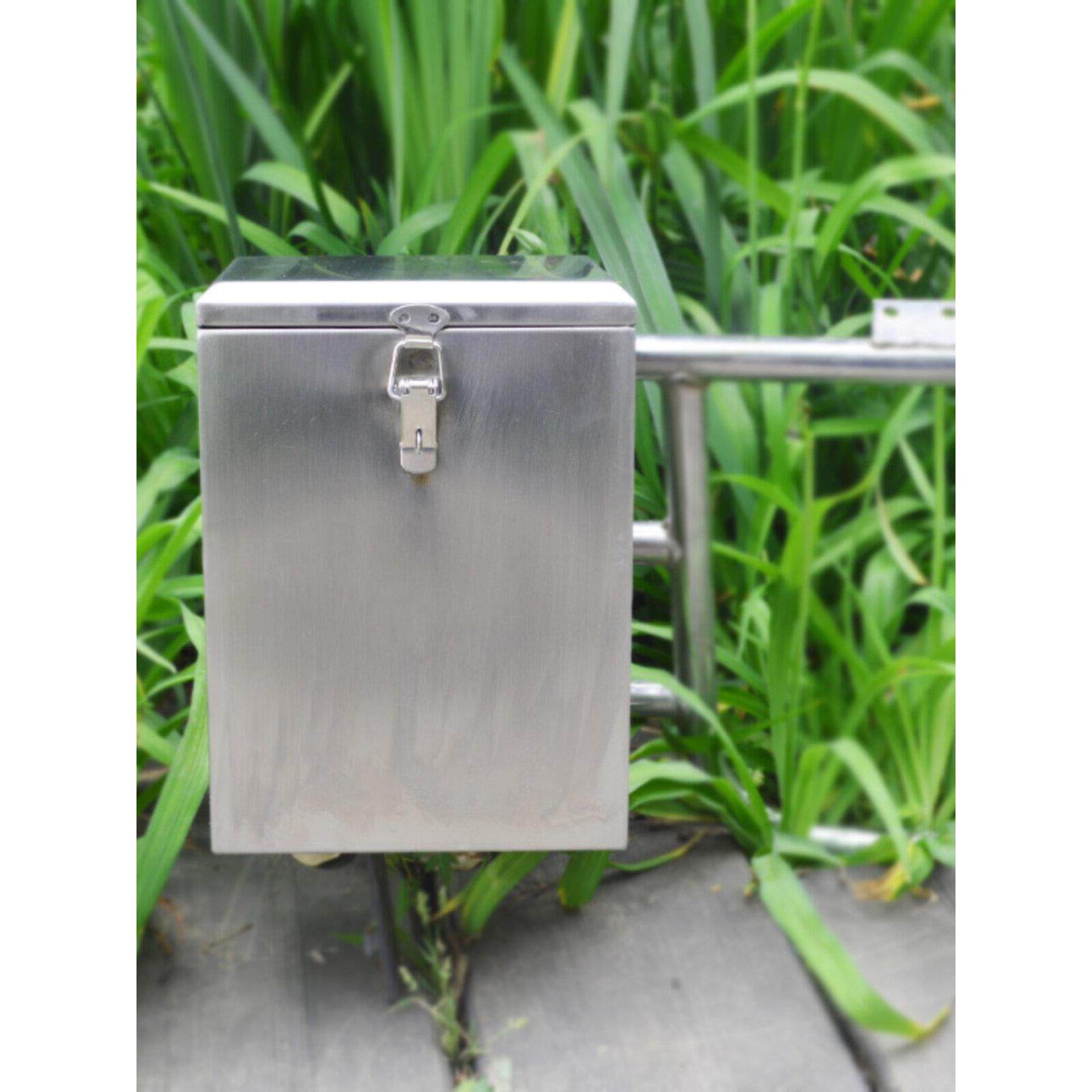 摩托车前置储物箱保险杠工具箱电动车护杠侧边箱不锈钢外卖箱收纳