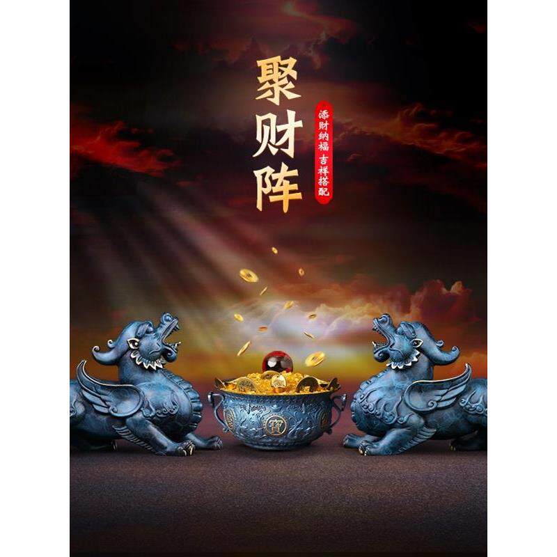纯铜皮绣饰品皮绣对开幕礼品大型创意中国动物桌面客厅入口装饰