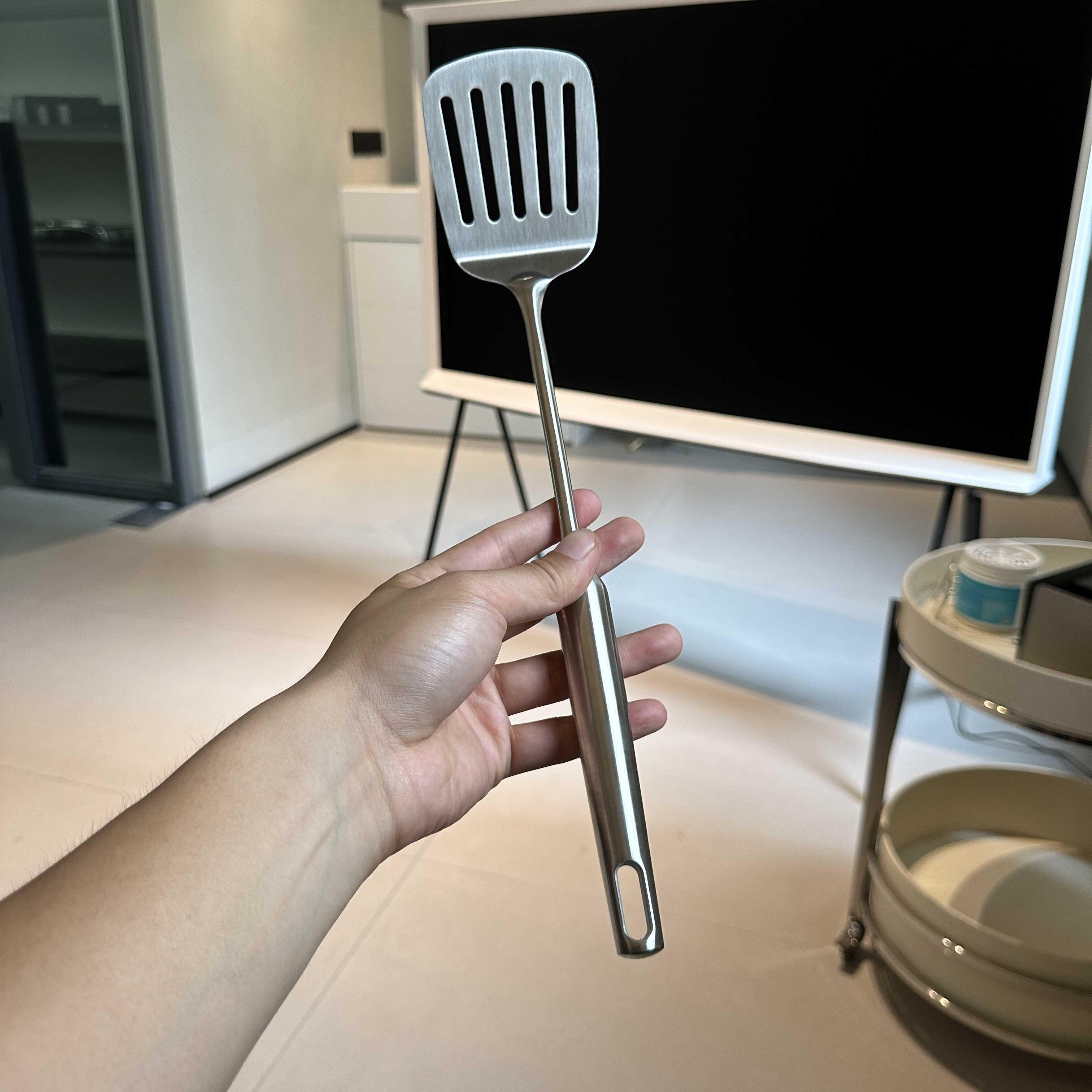 闭眼入！ 厨房304不锈钢煎铲家用铲子铁锅铲煎饼煎鱼漏铲炒菜厨具