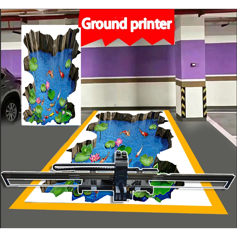 3D智能车位涂鸦机器地面uv喷绘打印机墙体车库全自动绘画设备厂家