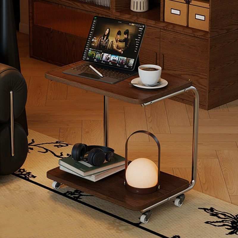 沙发边几可移动小推车卧室置物架客厅家用便携式简约双层床头柜