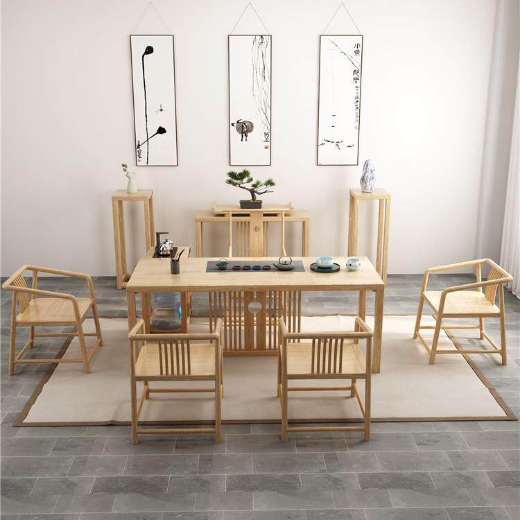 休闲简约实木茶桌椅组合家具高档茶室禅意办公功夫茶台茶桌