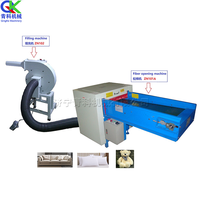 PP棉羽绒棉松棉机 全自动毛绒玩具开松机 羊毛衫棉被梳理蓬松机