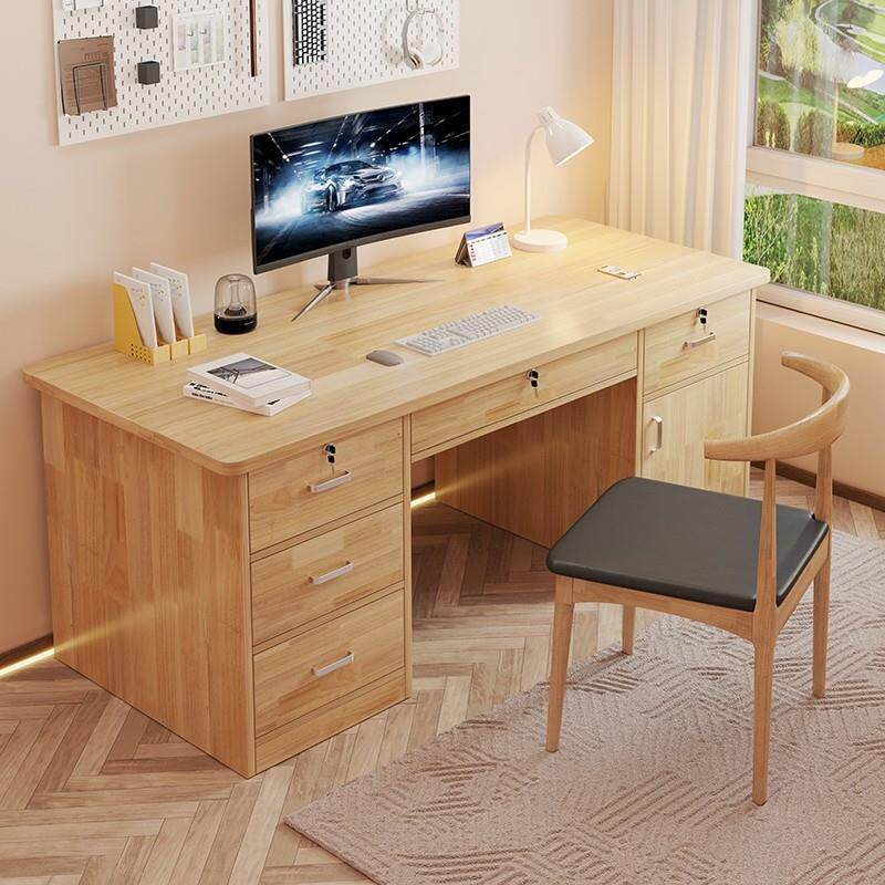 实木电脑桌小型家用书桌学生简易学习书桌简约现代办公桌工作台
