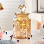 瓶成品大号心愿 新品 琥珀色幸运星星瓶diy折纸玻璃许愿 解忧瓶礼