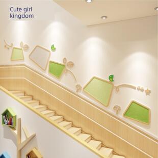 幼儿园环境创作楼梯间走廊过道墙面装饰布告栏文化墙