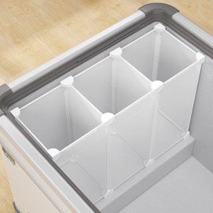 67cm塑料隔断家用小冰柜收纳筐商用置物架 冰柜专用分隔栏加高54