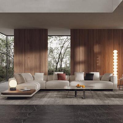 意式极简现代简约Horizonte地平线 线大坪数客厅布艺大平层别墅沙