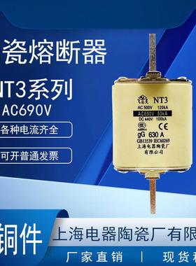 飞灵熔断器NT3-gG630A DC440V AC500-690V 450A500A 上海电器陶瓷