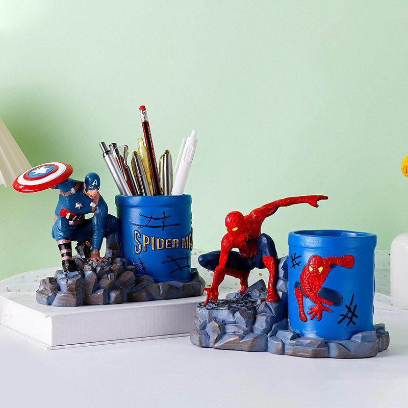 卡通美国队长蜘蛛侠笔筒办公室桌面大号儿童卧室摆件男孩生日礼物,文具电教/文化用品/商务用品,笔筒,淘宝优惠券,粉丝福利购,淘宝优惠卷