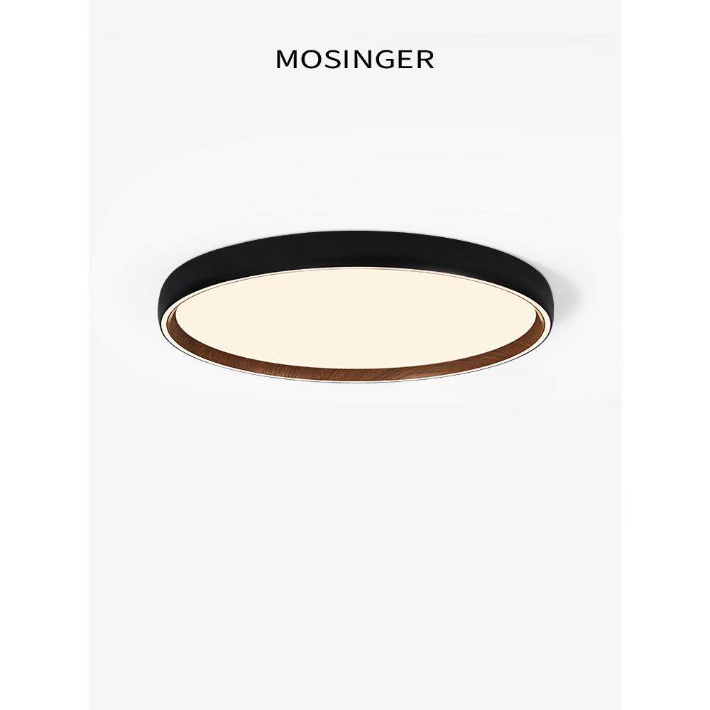 意大利覆古超薄无缝卧室吸顶灯，彷古风格胡桃图案房间灯，极简主