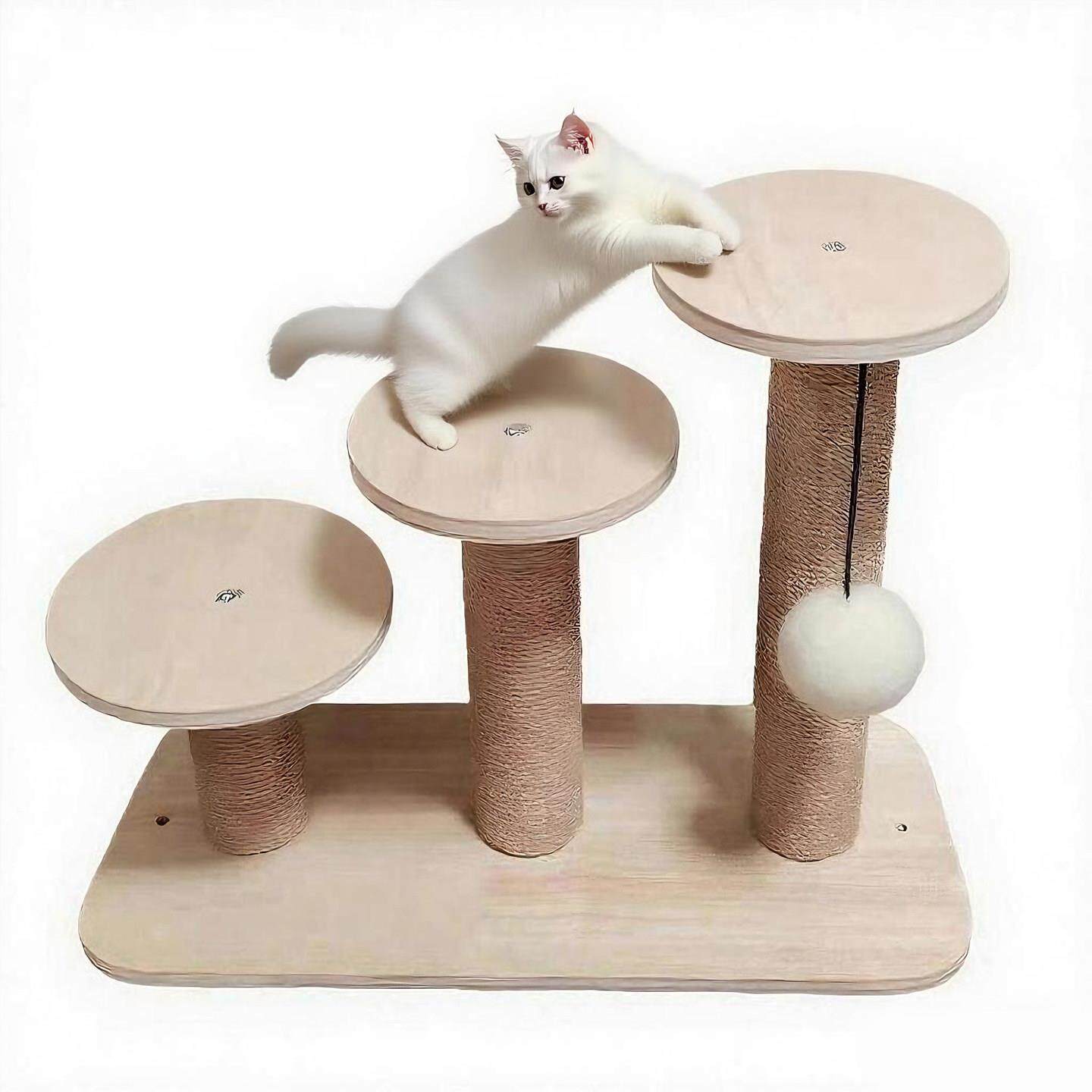 猫爬架梯子上床楼梯矮脚小奶猫老猫爬梯台阶猫抓柱爬架一体跳台
