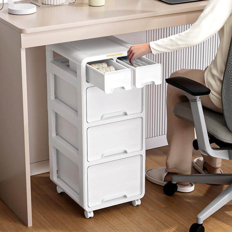 抽屉式收纳柜办公室工位边柜A4收纳柜桌下文件柜杂物可移动落地柜,收纳整理,收纳柜,淘宝优惠券,粉丝福利购,淘宝优惠卷