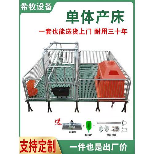 母猪产床带漏粪板产保两用一体产床畜牧养殖器械落地式保育分娩床