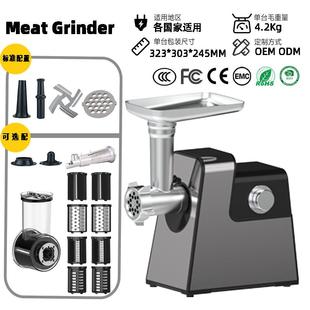 电动不锈钢绞肉机小型商用家用搅馅多功能灌香肠机器厂家外贸出口